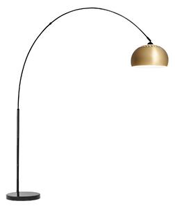 Blumfeldt Amara, lučna svjetiljka, pozlaćeno sjenilo, mramorno podnožje, E27 navoj, mrežni kabel: 2 m, zlatna