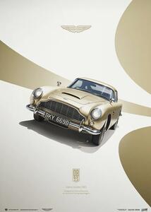 Umjetnički tisak Aston Martin DB5 1964 Golden - Classic Car Series - Aston Martin Poster