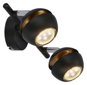 Crna/u zlatnoj boji stropna svjetiljka s metalnim sjenilom 8x32 cm Boni – Candellux Lighting