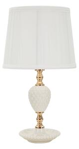 Bijela stolna lampa s tekstilnim sjenilom (visina 44 cm) Torre – Mauro Ferretti