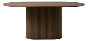 Smeđi blagovaonski stol s pločom stola u dekoru hrasta 95x180 cm Nola – Unique Furniture