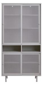 Sivi metalni ormarić s kliznim vratima 90x180x40 cm Veep – Unique Furniture