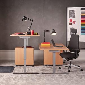 Flexus podesivi radni stol, ravni, električni, 1200x800 mm, bukva laminat