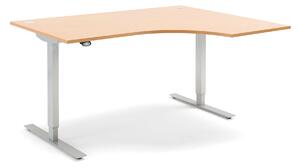 Flexus podesivi podizni stol, električni, ergonomski, 1600x1200mm, bukva laminat