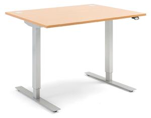 Flexus podesivi radni stol, ravni, električni, 1200x800 mm, bukva laminat
