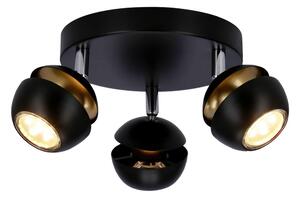 Crna/u zlatnoj boji stropna svjetiljka s metalnim sjenilom 26x26 cm Boni – Candellux Lighting