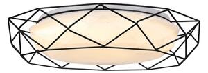 Bijela LED stropna svjetiljka s metalnim sjenilom 43x43 cm Sven – Candellux Lighting