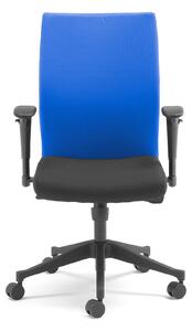 Uredska stolica Milton, crno sjedište, plavi naslon