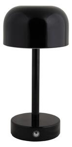 Crna LED stolna lampa s metalnim sjenilom (visina 24,5 cm) James – Leitmotiv