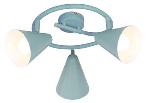 Plava stropna svjetiljka s metalnim sjenilom 47x47 cm Amor – Candellux Lighting