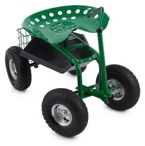 Waldbeck Park Ranger vrtna stolica, pokretna, 130 kg, spremište, čelik, zelena