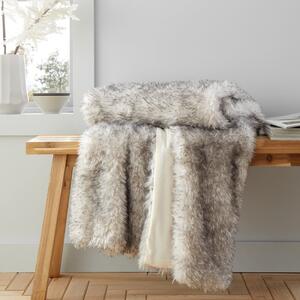 Siva deka od umjetnog krzna 130x170 cm Arctic Fox – Catherine Lansfield