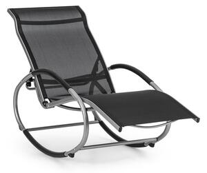 Blumfeldt Santorini, stolica za ljuljanje, ležaljka, aluminij, crna boja