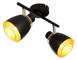 Crna stropna svjetiljka s metalnim sjenilom 41.5x10 cm Aleksandria – Candellux Lighting