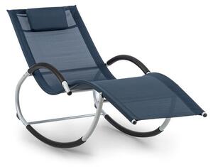 Blumfeldt Westwood Rocking Chair, ležaljka s njihaljkom, ergonomska, aluminijski okvir, tamnoplava