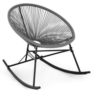 Blumfeldt Roqueta, stolica s njihaljkom, retro dizajn, 4 mm pletivo, siva