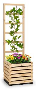 Blumfeldt Mod Grow 50, set povišenig cvjetnjaka i rešetke, 50 x 151 x 45 cm, borovo drvo, omot od mjehurića