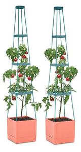 Waldbeck Tomato Tower cvjetnjak za paradajz set dva komada 25x150x25cm mrežica za pričvršćivanje PP
