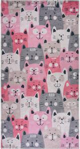 Ružičasti dječji tepih 80x150 cm Silly Cats – Vitaus