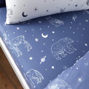 Flanelska dječja plahta s gumom 90x190 cm Starlight Animals – Bianca