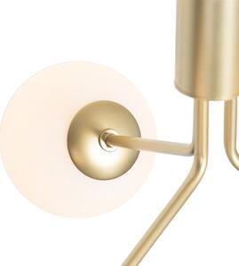 Moderna viseća svjetiljka zlatna s opal staklom 3 svjetla - Coby
