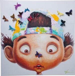 Slika Touched Boy with Butterflies