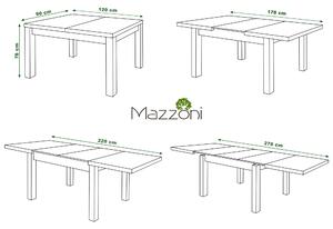 ROYAL bijela / beton, blagovaona stol za 8 osoba, sklopivi