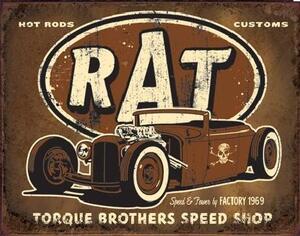 Metalni znak TORQUE - Rat Rod, (40 x 31.5 cm)