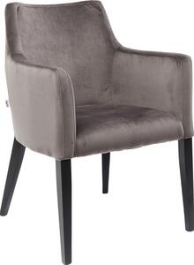Stolica s rukonaslonom Black Mode Velvet Grey