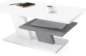 CLIFF MAT bijela mat / beton millenium, stolić za kavu
