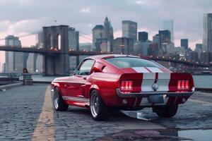 Slika Mustang s panoramom New Yorka