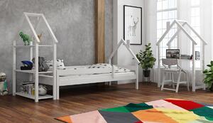 Dječji krevet kućica Ollie - bijeli Half House bed White 160x80 cm krevet mala kuća