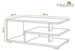 Mazzoni LINK beton / biela mat, stolić za kavu
