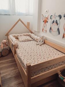 Ourbaby Ollie Half House bed prirodni 160x80 cm