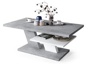 CLIFF MAT beton millenium / bijelo, stolić za kavu