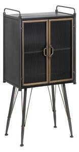 Crna metalna vitrina 58x120 cm Brick – Ixia