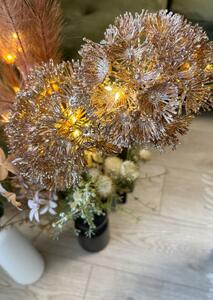 LED rasvjetna ukrasna grana HERACLEUM 70 cm, brončana