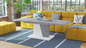 Mazzoni GRAND NOIR beton / bijela, stolić za kavu, sklopivi, podignuti
