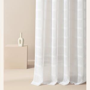 Kvalitetna bijela zavjesa Maura s vješanjem na karike 140 x 250 cm