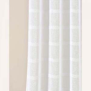 Kvalitetna bijela zavjesa Maura s vješanjem na traku za rese 140 x 250 cm