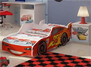 Dětská postel Ourbaby Zygzak McQueen bijela crvena 160x80 cm