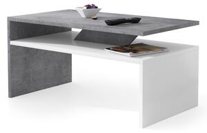 Mazzoni PRIMA beton / bijela, stolić za kavu, moderan