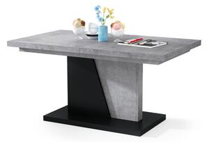 Mazzoni GRAND NOIR beton / crna, stolić za kavu, sklopivi, podignuti
