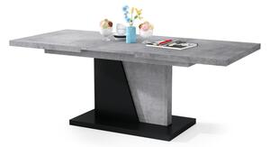Mazzoni GRAND NOIR beton / crna, stolić za kavu, sklopivi, podignuti