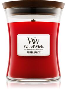 Woodwick Pomegranate mirisna svijeća s drvenim fitiljem 275 g