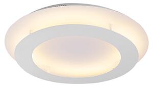 Bijela LED stropna svjetiljka s metalnim sjenilom 50x50 cm Merle – Candellux Lighting