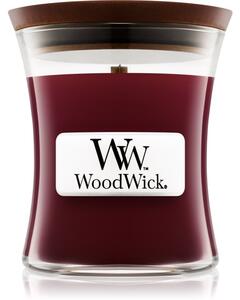 Woodwick Black Cherry mirisna svijeća s drvenim fitiljem 85 g