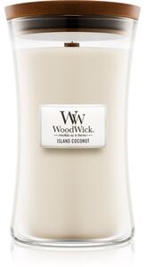 Woodwick Island Coconut mirisna svijeća s drvenim fitiljem 609.5 g