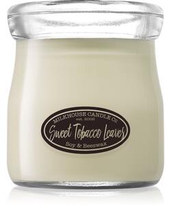 Milkhouse Candle Co. Creamery Sweet Tobacco Leaves mirisna svijeća Cream Jar 142 g