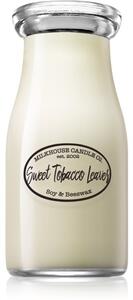 Milkhouse Candle Co. Creamery Sweet Tobacco Leaves mirisna svijeća Milkbottle 227 g